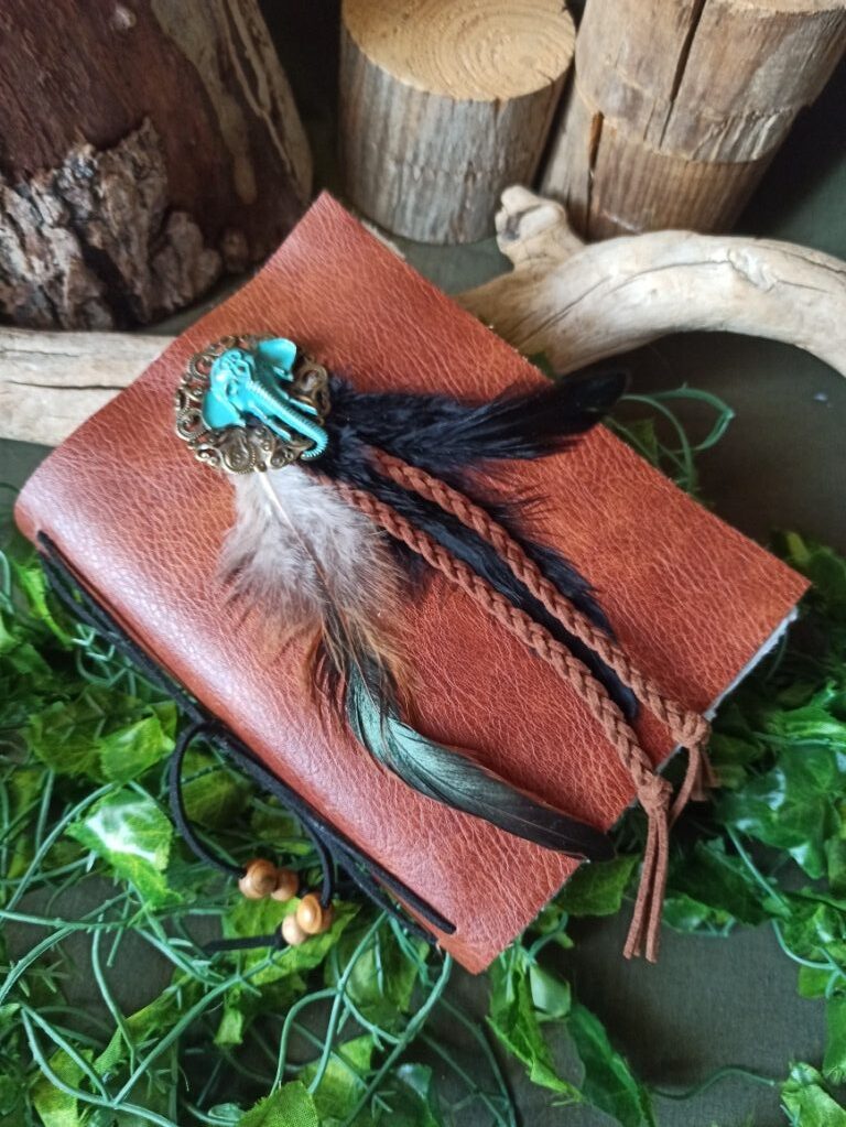 Grimoire, carnet artisanal vierge, reliure artisanale