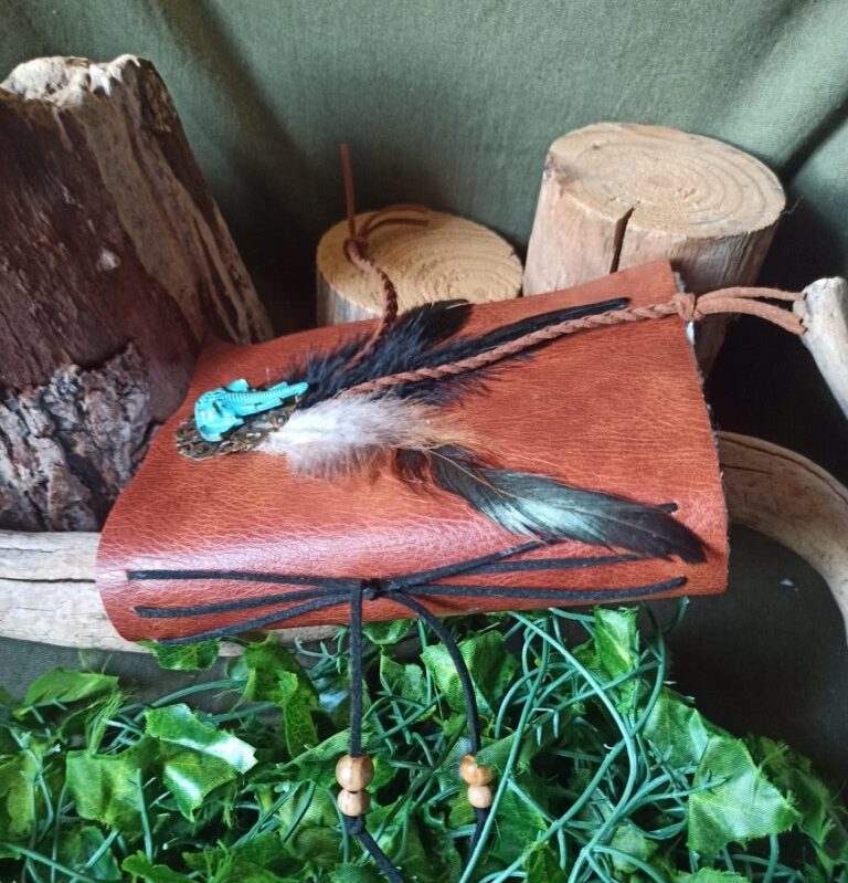 Grimoire, carnet artisanal vierge, reliure artisanale