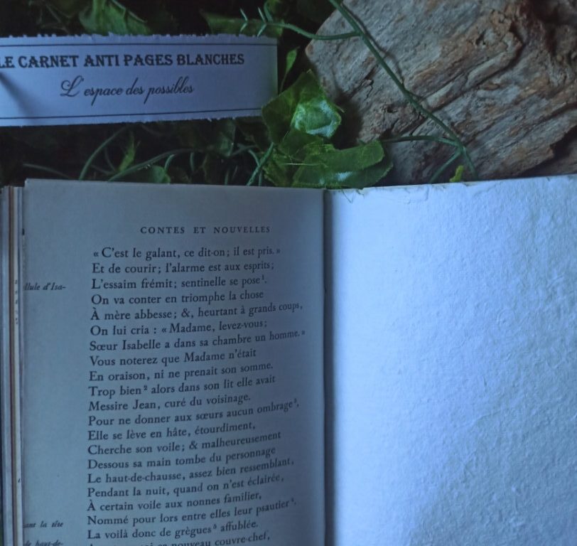 Le carnet anti pages blanches n°5, carnet artisanal