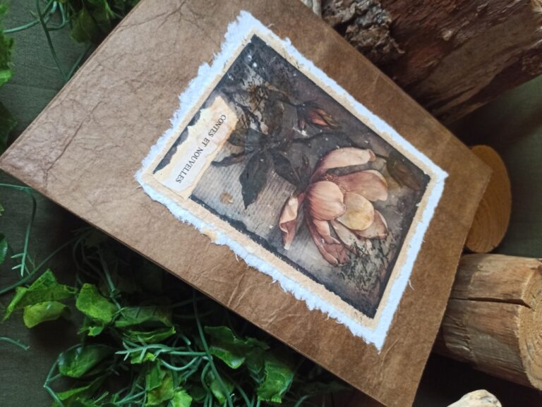 Conteur, carnet artisanal vierge, reliure artisanale