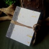 Carnet, grimoire artisanal, papier recyclé fait main, reliure artisanale