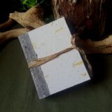 Carnet, grimoire artisanal, papier recyclé fait main, reliure artisanale