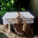 Carnet, grimoire artisanal, papier recyclé fait main, reliure artisanale