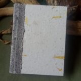 Carnet, grimoire artisanal, papier recyclé fait main, reliure artisanale