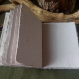Carnet, grimoire artisanal, papier recyclé fait main, reliure artisanale