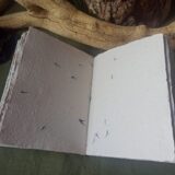 Carnet, grimoire artisanal papier recyclé fait main, reliure artisanale