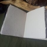Carnet, grimoire artisanal papier recyclé fait main, reliure artisanale
