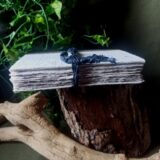 Carnet, grimoire artisanal papier recyclé fait main, reliure artisanale