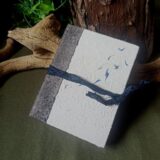 Carnet, grimoire artisanal papier recyclé fait main, reliure artisanale