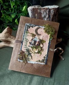 Grimoire vierge, papier coton, reliure artisanale
