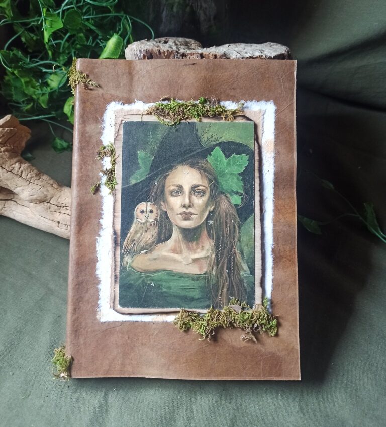 Grimoire vierge, papier coton reliure artisanale