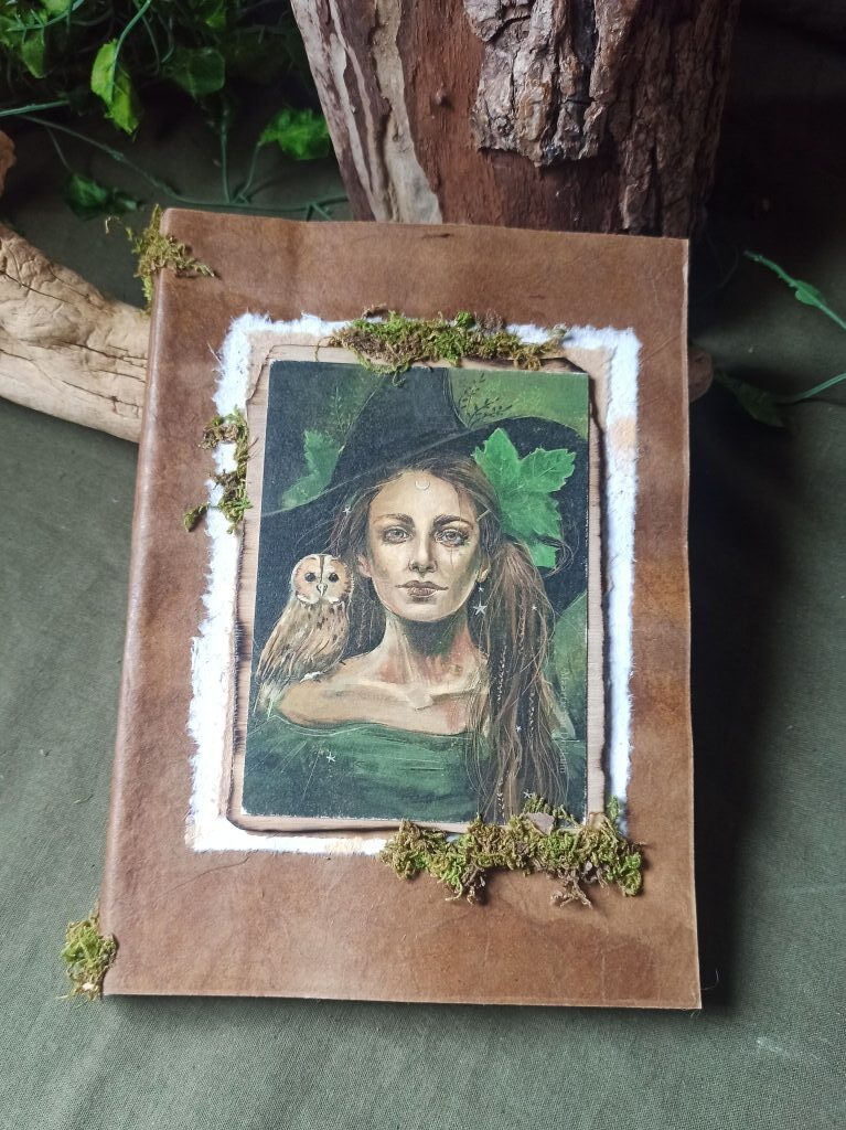 Grimoire vierge, papier coton reliure artisanale