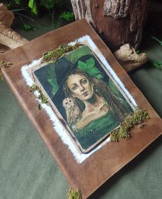 Grimoire vierge, papier coton reliure artisanale