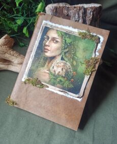 Grimoire vierge, papier coton reliure artisanale