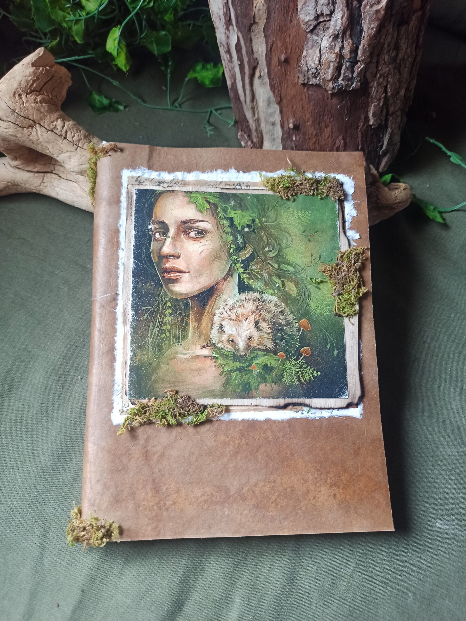 Grimoire vierge, papier coton reliure artisanale