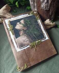 Grimoire vierge papier coton, reliure artisanale
