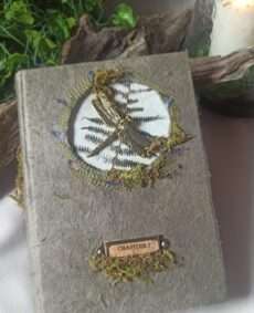Grimoire, carnet artisanal, papier recyclé fait main