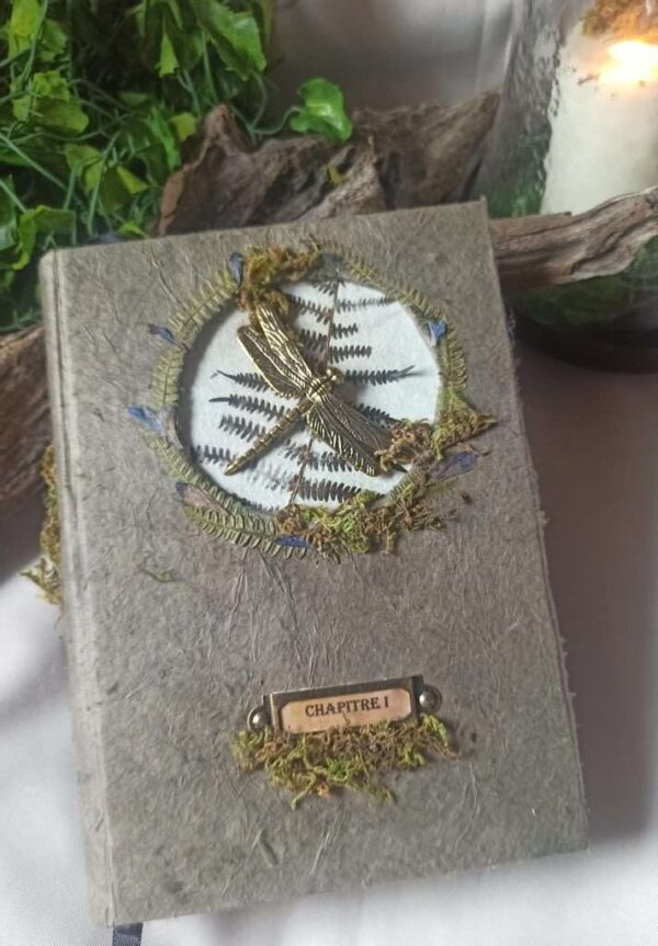 Grimoire, carnet artisanal, papier recyclé fait main