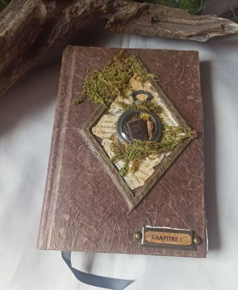 Grimoire, carnet artisanal, papier recyclé fait main