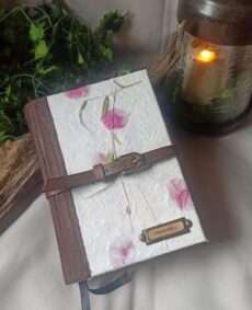 Grimoire, carnet artisanal, papier recyclé fait main