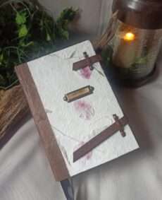 Grimoire, carnet artisanal, papier recyclé fait main