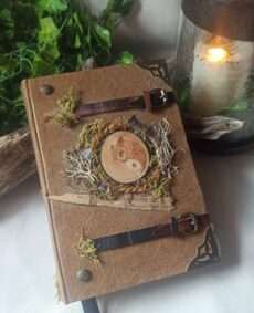 Grimoire, carnet artisanal, papier recyclé fait main