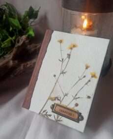 Grimoire, carnet artisanal, papier recyclé fait main