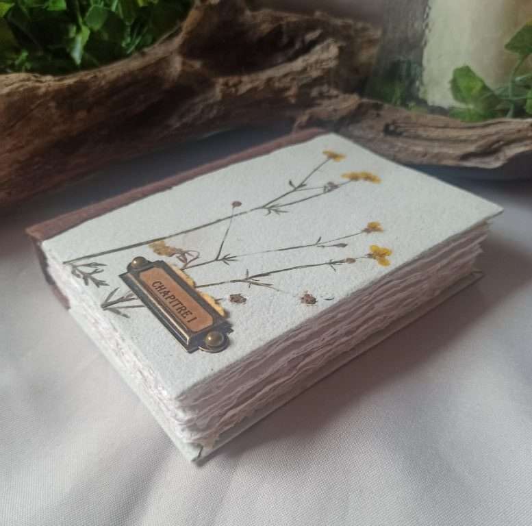 Grimoire, carnet artisanal, papier recyclé fait main