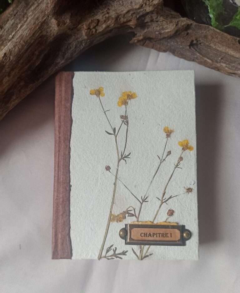 Grimoire, carnet artisanal, papier recyclé fait main