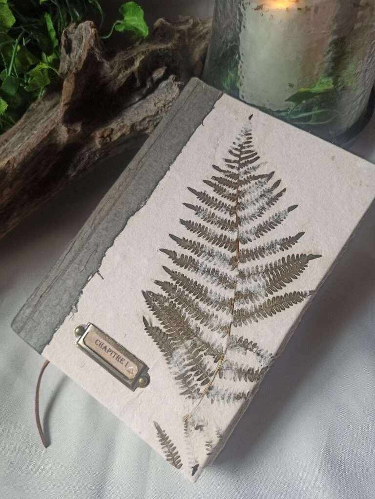 Grimoire, carnet artisanal, papier recyclé fait main