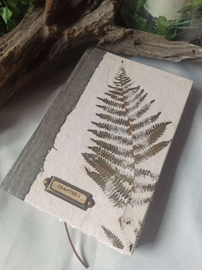 Grimoire, carnet artisanal, papier recyclé fait main