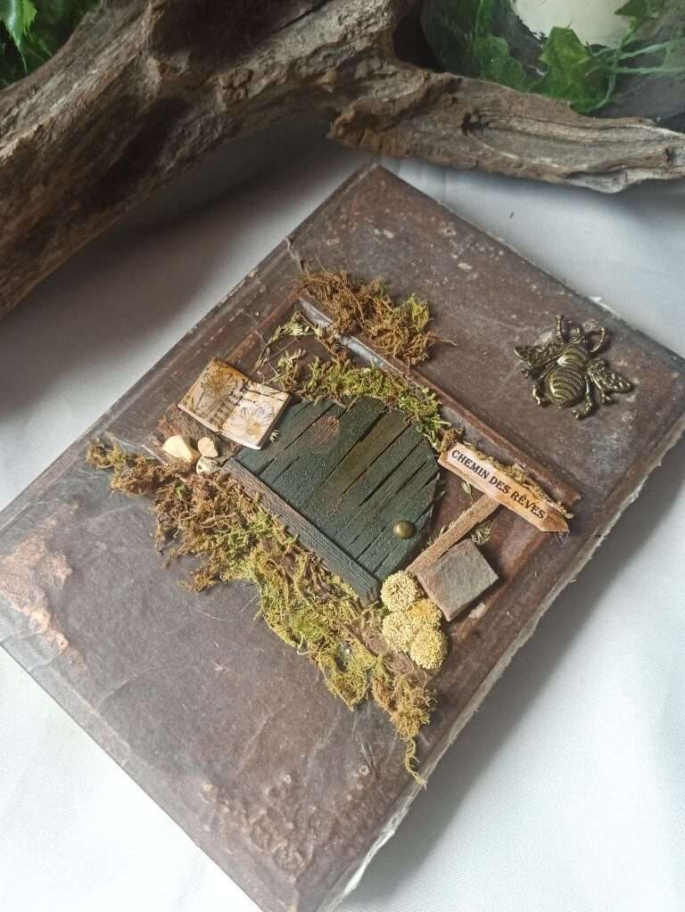 Grimoire, carnet artisanal, papier recyclé fait main