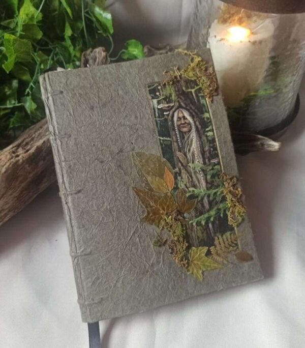 Grimoire, carnet artisanal, papier recyclé fait main