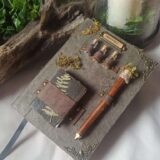 Grimoire, carnet artisanal, papier recyclé fait main