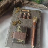 Grimoire, carnet artisanal, papier recyclé fait main