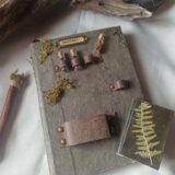 Grimoire, carnet artisanal, papier recyclé fait main