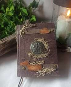 Grimoire, carnet artisanal, papier recyclé fait main