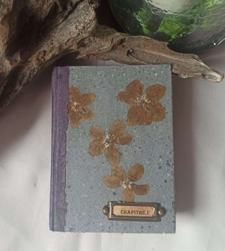 Grimoire, carnet artisanal, papier recyclé fait main
