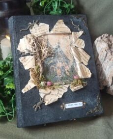 Grimoire artisanal, papier coton recyclé, L'arbre à papier