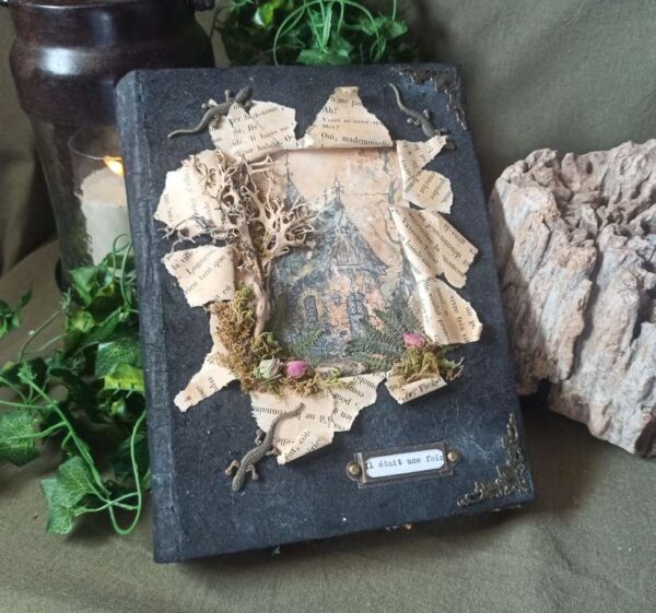 Grimoire artisanal, papier coton recyclé, L'arbre à papier