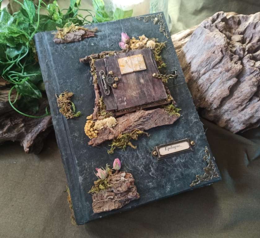 Grimoire artisanal, papier coton recyclé, L'arbre à papier
