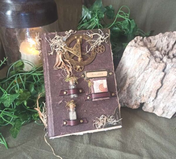 Grimoire artisanal, papier coton recyclé, L'arbre à papier