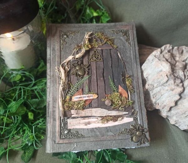 Grimoire artisanal, papier coton recyclé, L'arbre à papier