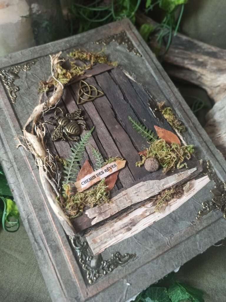 Grimoire artisanal, papier coton recyclé, L'arbre à papier