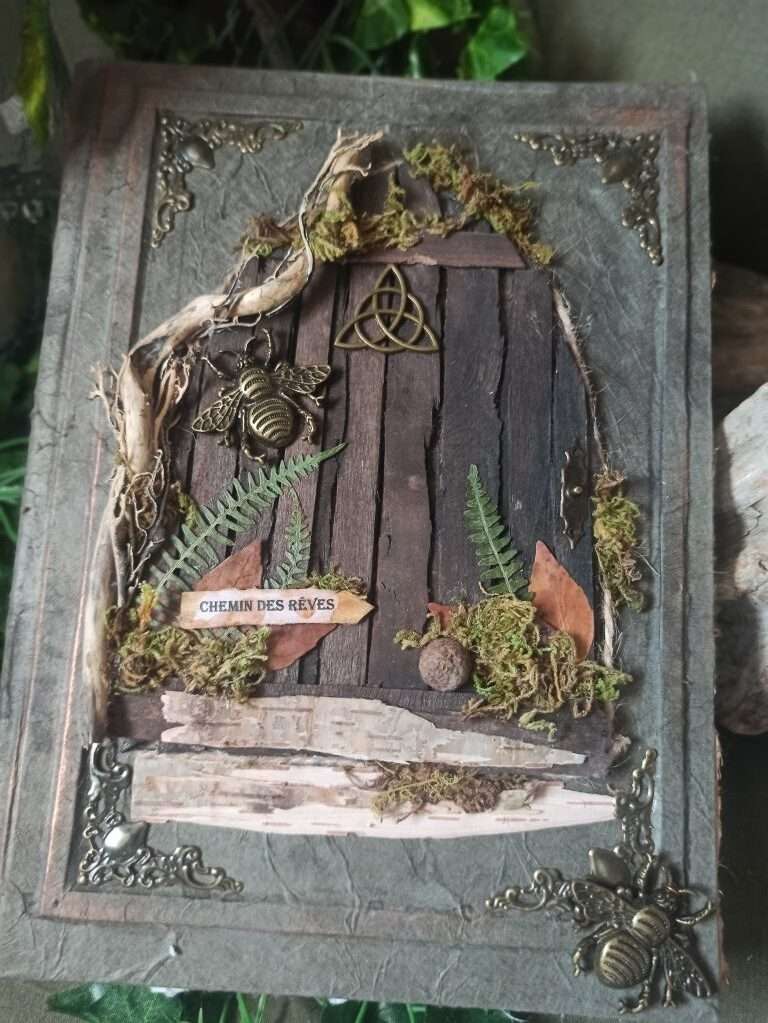 Grimoire artisanal, papier coton recyclé, L'arbre à papier