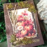 Grimoire artisanal, papier fabriqué à la main à l'atelier, reliure artisanale