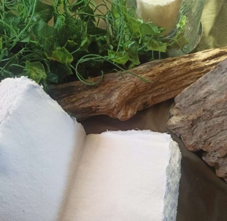 Grimoire artisanal, papier coton recyclé, L'arbre à papier Grimoire artisanal, papier coton recyclé, L'arbre à papier