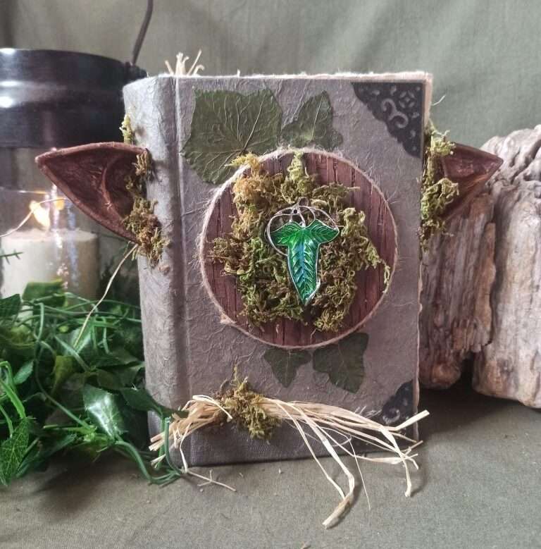 Grimoire artisanal, papier coton recyclé, L'arbre à papier