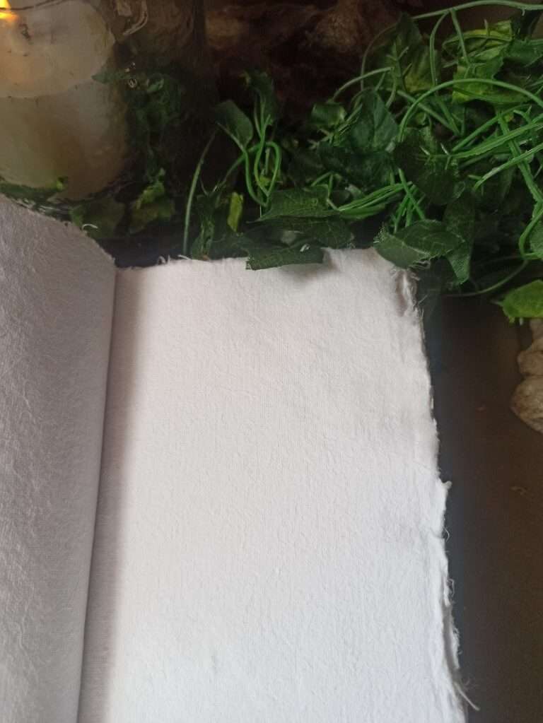 Grimoire artisanal, papier coton recyclé, L'arbre à papier