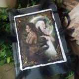 Grimoire artisanal, papier fabriqué à la main à l'atelier, reliure artisanale